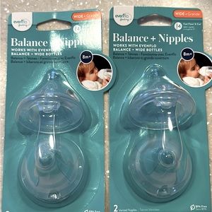 Evenflo Balance + Wide Neck Fast Flow Bottle nipples